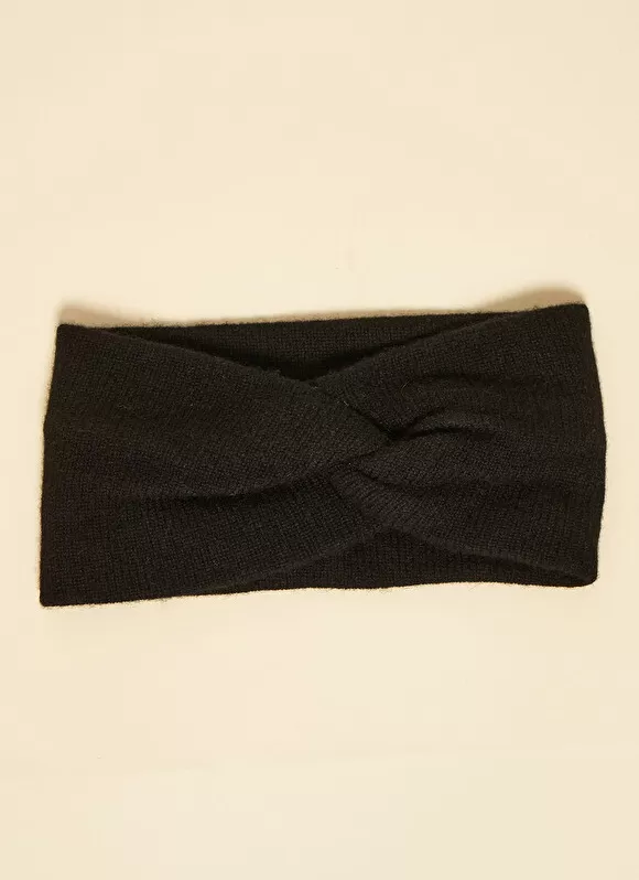 Best Sud Express Bandeau Cache Oreilles, 100% Cachemire Noir Bruce