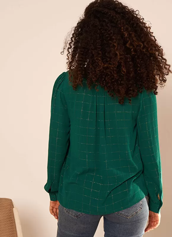 Best Sud Express Blouse A Col Monte Avec Volant Bouteille Blouisa
