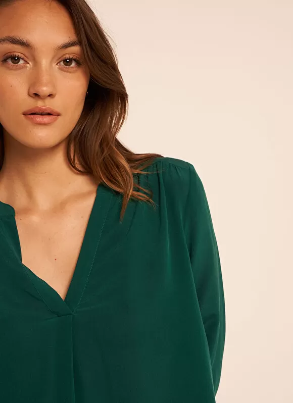 New Sud Express Blouse En 100% Soie Bouteille Tyrah