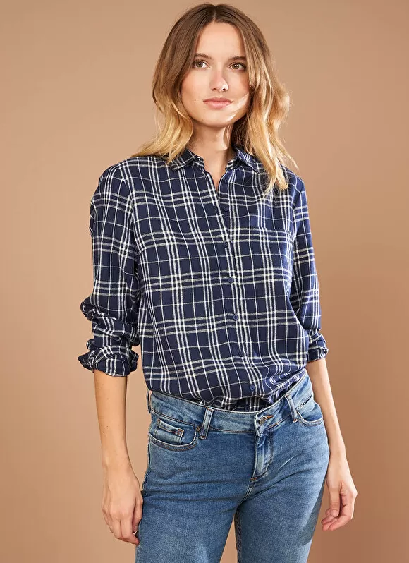 Sale Sud Express Chemise A Manches Longues Marine Casali