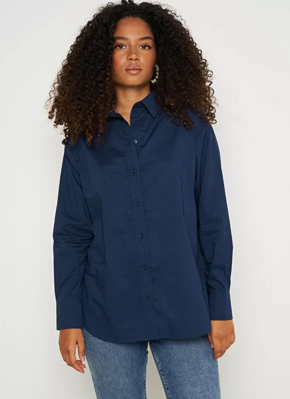 Hot Sud Express Chemise Ample En Popeline De Coton Bleu Cascade