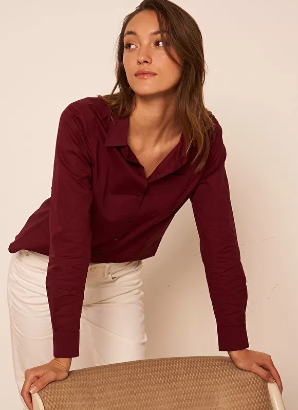 Sale Sud Express Chemise Classique Bordeaux Cortaline