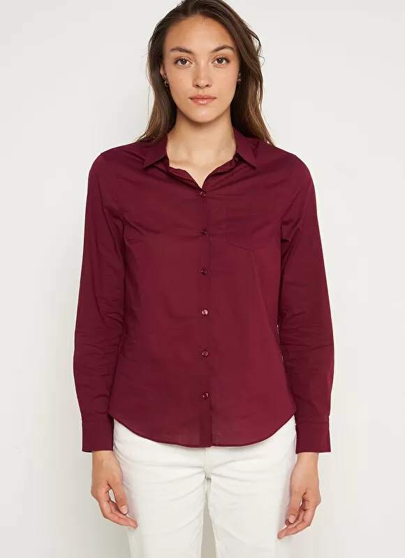 Sale Sud Express Chemise Classique Bordeaux Cortaline