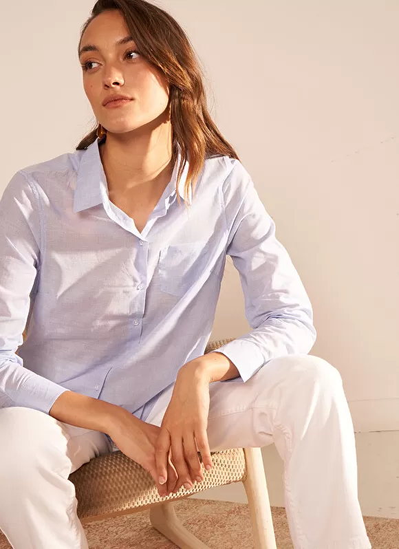 Shop Sud Express Chemise Classique Ciel Cortana