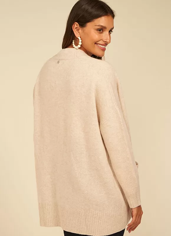 Best Sale Sud Express Gilet Mi-Long Ouvert Avec Poches Plaquees Beige Chine Geric