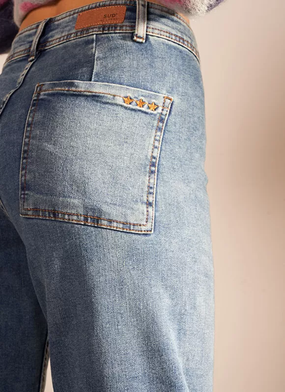 Discount Sud Express Jean A La Coupe Flare Medium Stone Clara