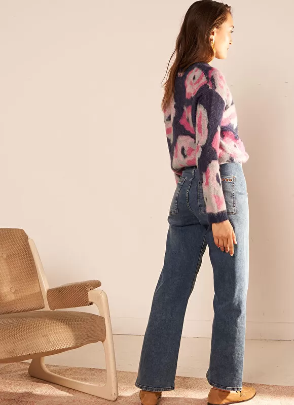 Discount Sud Express Jean A La Coupe Flare Medium Stone Clara
