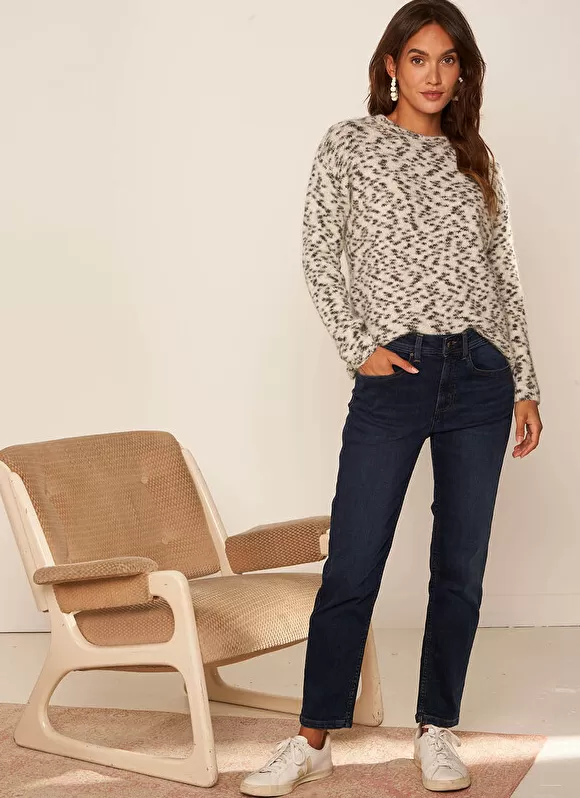 Shop Sud Express Jean Boyfriend A Cinq Poches Dark Stone Ben