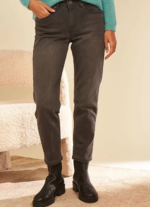 Shop Sud Express Jean Boyfriend A Cinq Poches Grey Stone Ben