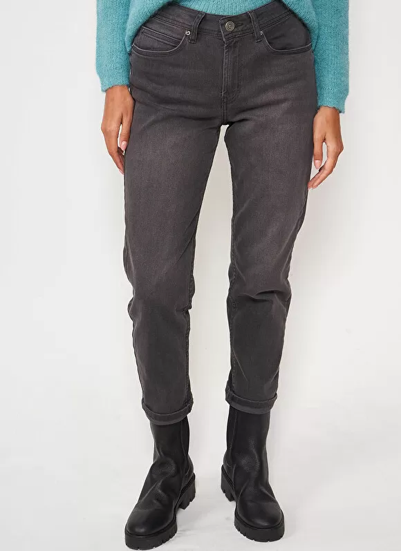 Shop Sud Express Jean Boyfriend A Cinq Poches Grey Stone Ben