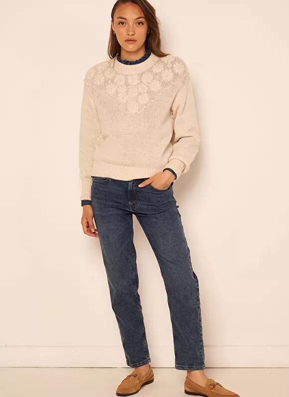 Fashion Sud Express Jean Boyfriend A Cinq Poches Medium Stone Ben
