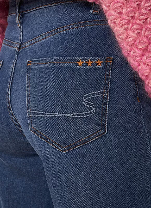 Flash Sale Sud Express Jean Flare A Taille Haute Medium Stone Lyla