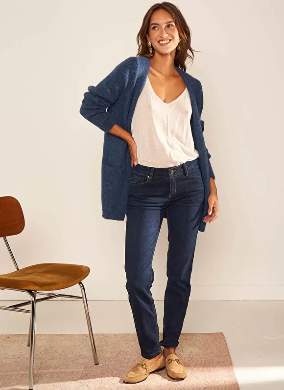 Shop Sud Express Jean Slim Cinq Poches Dark Stone Stella