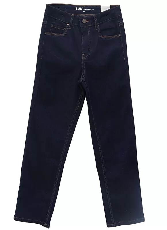 Sale Sud Express Jean Taille Haute Cinq Poches Brut Debby