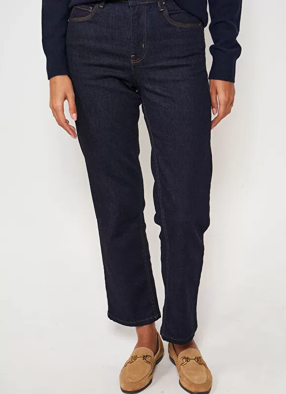 Sale Sud Express Jean Taille Haute Cinq Poches Brut Debby