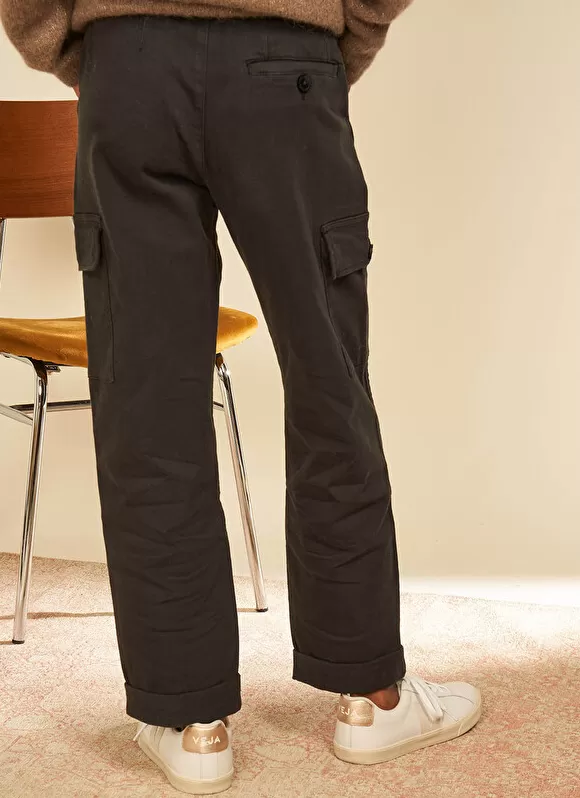 Outlet Sud Express Pantalon Cargo Taille Haute Plomb Pargo