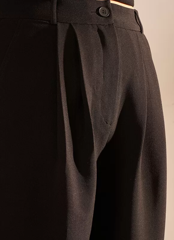 Discount Sud Express Pantalon Tailleur Taille Haute Noir Pasalta