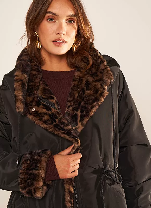 Shop Sud Express Parka Bi Matiere Reversible Noir Madison