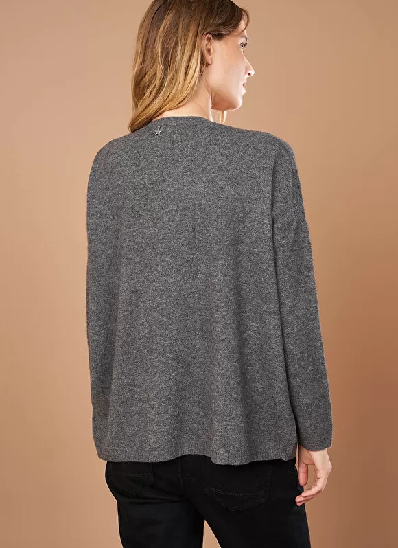Best Sale Sud Express Pull Au Volume Oversize Et A Manches Longues Pres Du Corps Gris Chine Monjoe