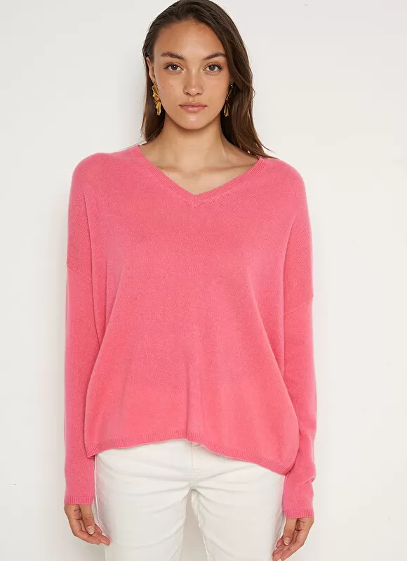 Cheap Sud Express Pull Au Volume Oversize Et A Manches Longues Pres Du Corps Lipstick Monjoe