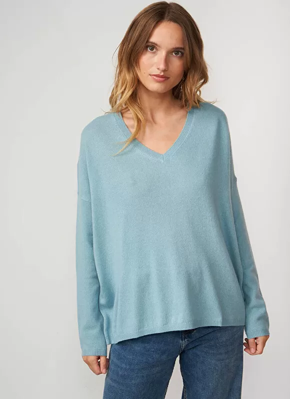 Hot Sud Express Pull Au Volume Oversize Et A Manches Longues Pres Du Corps Orage Monjoe