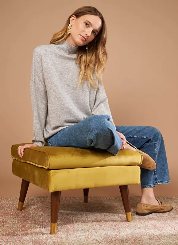 Best Sale Sud Express Pull Col Montant En Cachemire Perle Chine Myangela