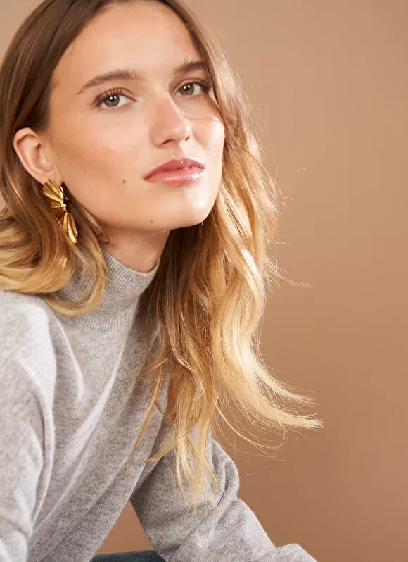 Best Sale Sud Express Pull Col Montant En Cachemire Perle Chine Myangela