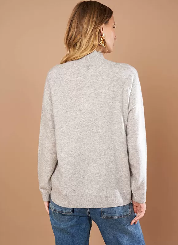Best Sale Sud Express Pull Col Montant En Cachemire Perle Chine Myangela