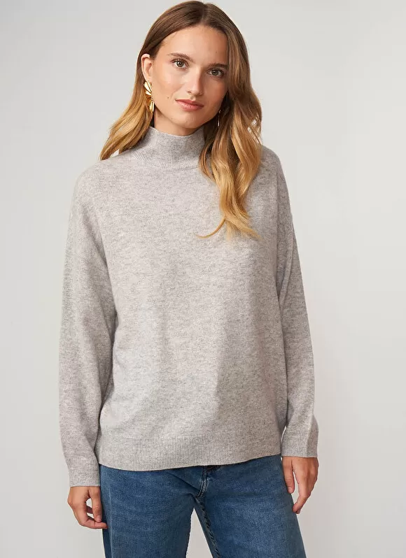Best Sale Sud Express Pull Col Montant En Cachemire Perle Chine Myangela