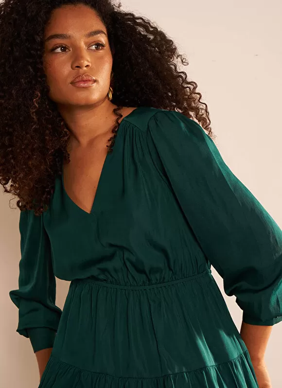 Flash Sale Sud Express Robe Courte Satin A Encolure V Bouteille Rascalou