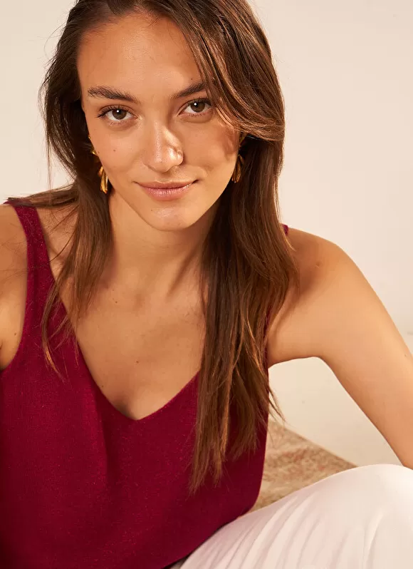 Store Sud Express Top Details Maille Scintillante Framboise Demoiselles