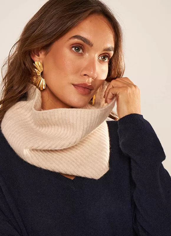 Shop Sud Express Tour De Cou A Cotes En Cachemire Beige Chine Enorax